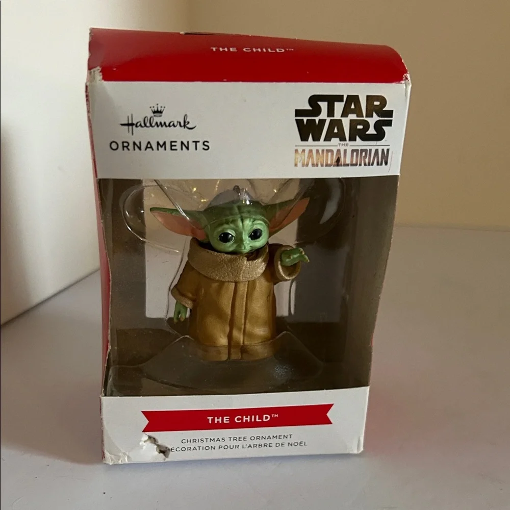 NIB Hallmark Ornament Star Wars Mandalorian The Child. Never opened. Box dented